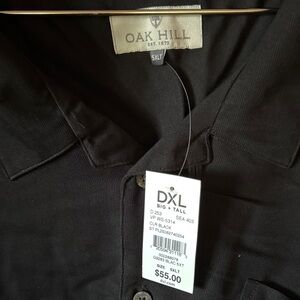 Oak Hill Men's Black Casual Button Down Shirt
